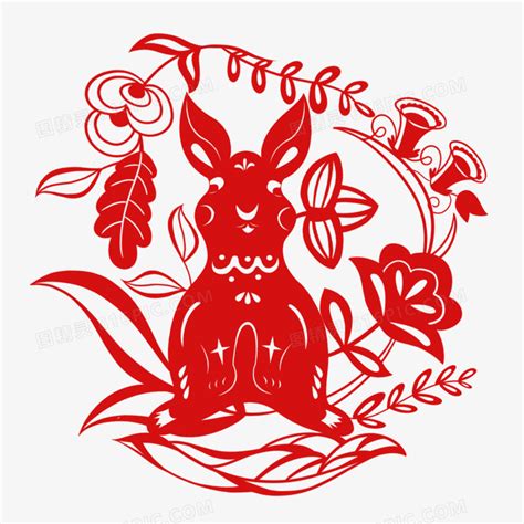 兔然暴富兔年谐音吉祥话艺术字设计图片-千库网