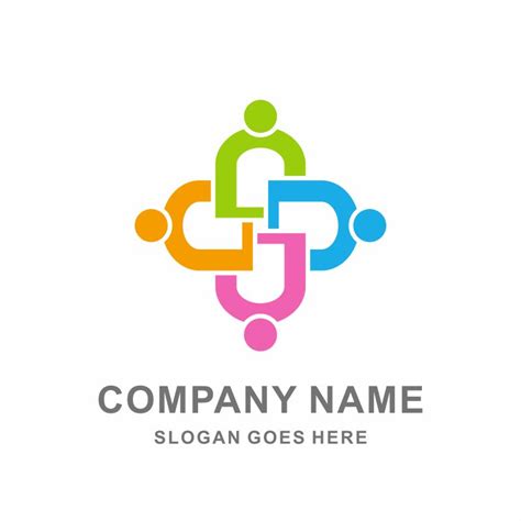 创意四人团队logo设计图片-矢量创意彩色四人团队logo设计素材-高清图片-摄影照片-寻图免费打包下载