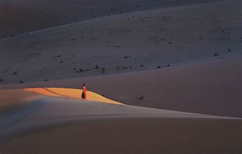 敦煌旅游持续升温 鸣沙山下大漠驼队宛如长龙