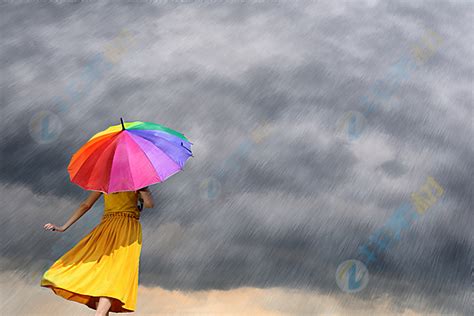雨中撑伞图片背影,动漫,头像_大山谷图库