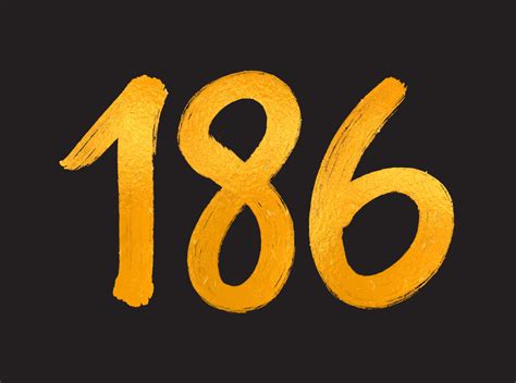 186 Number logo vector illustration, 186 Years Anniversary Celebration ...