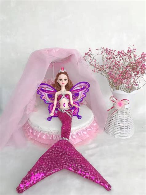 厂家批发地摊高档美人鱼公主娃娃亮片美人鱼玩具洋娃娃过家家玩具-阿里巴巴