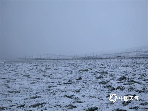 甘肃碌曲八月飞雪 尕海湖畔白雪皑皑-天气图集-中国天气网