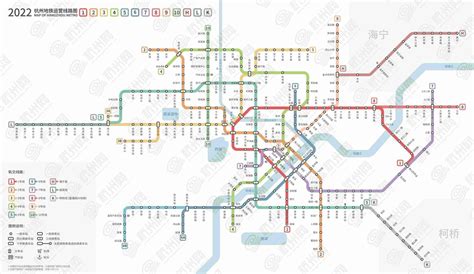 2022年杭州地铁运营线路图