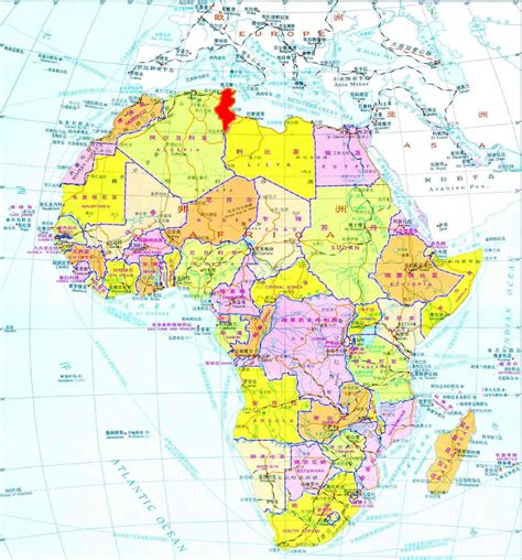 非洲地图中文版 - 世界地理地图 - 地理教师网