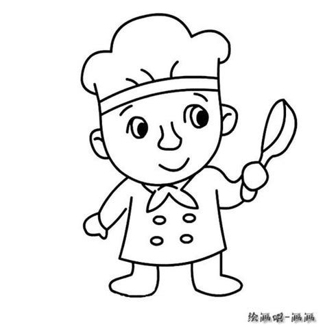 我是小厨师简笔画一年级(我是小厨师的简笔画) | 抖兔教育