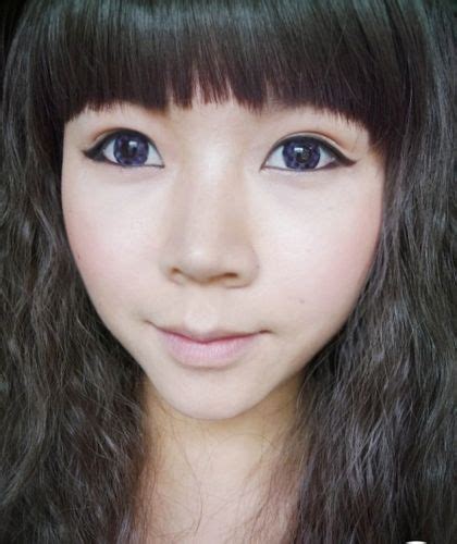 日系女生裸妆图片COS（日系高透明感妆） | 蝶痕网