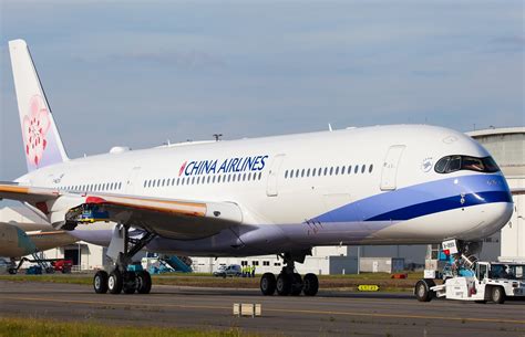 China Airlines’ first A350 XWB ready to start ground and flight tests.