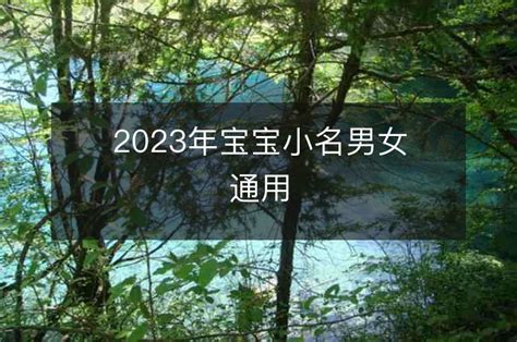 2023年宝宝小名男女通用_易星网