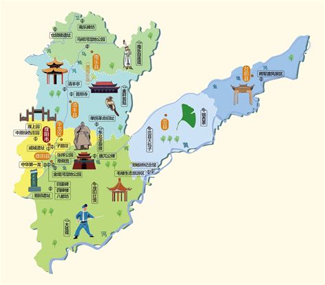 河南旅游地图图片