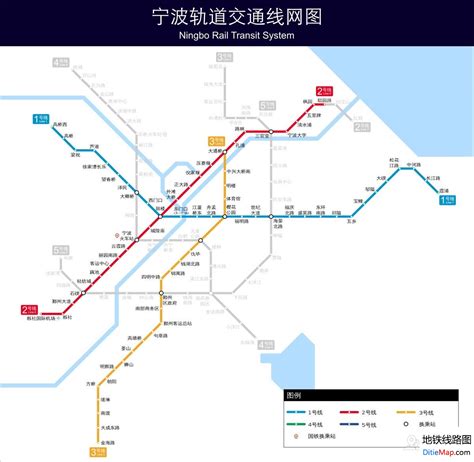 宁波地铁 - 地铁线路图