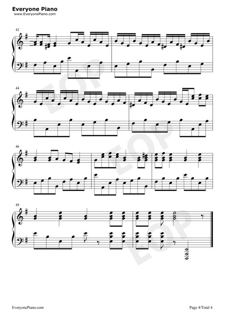 Cancion Del Mariachi-《Desperado》（杀人三步曲）OST五线谱预览3-钢琴谱文件（五线谱、双手简谱、数字谱 ...