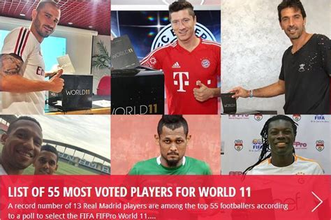 FIFA最佳阵容候选：C罗梅西领55巨星 皇马12人