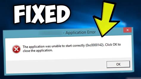 Fix: The Application Was Unable to Start Correctly 0xc0000142 Error in ...