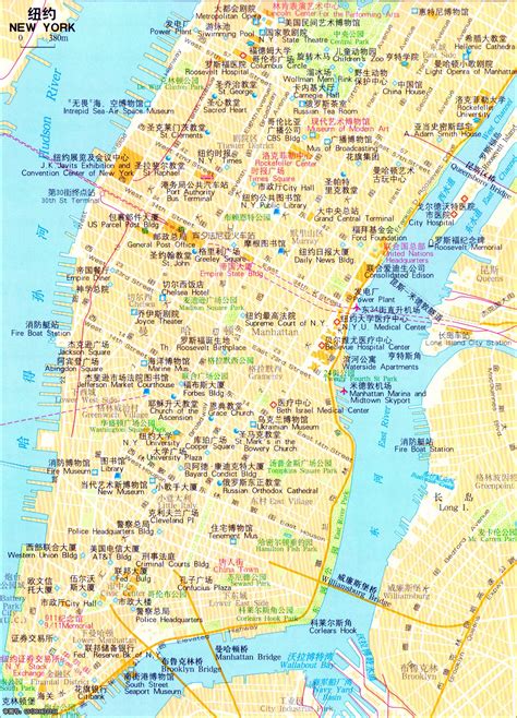 纽约市地图 - 纽约市卫星地图 - 纽约市高清航拍地图