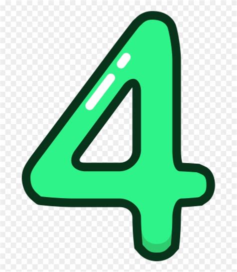 Number 4 free PNG images download
