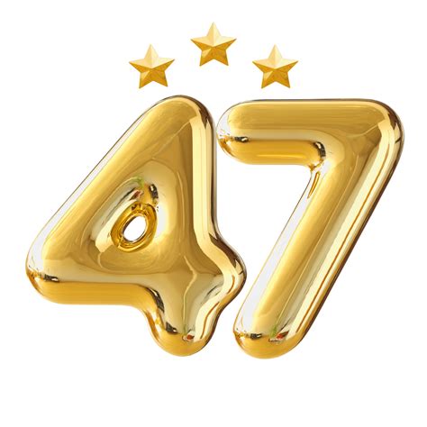 Free 47 years anniversary number 11297529 PNG with Transparent Background