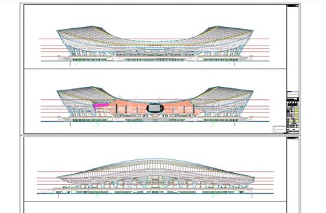 某地安徽六安市体育中心项目建筑施工图CAD图纸_体育馆_土木在线