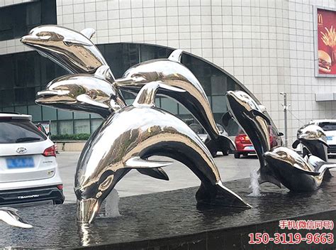 镜面不锈钢海豚雕塑_厂家图片价格-玉海雕塑