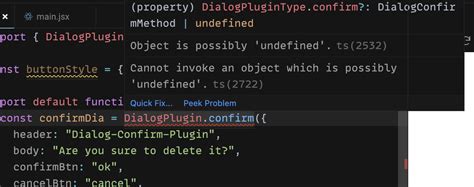 [dialogPlugin] typescript类型可选无法直接调用 · Issue #1265 · Tencent/tdesign ...