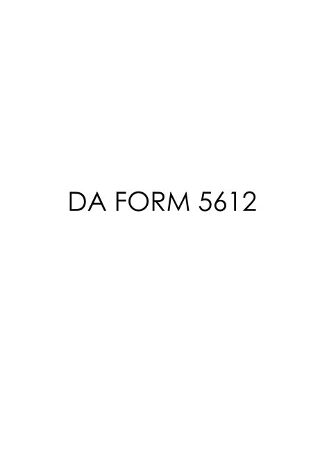 Download Fillable da Form 5612 | army.myservicesupport.com