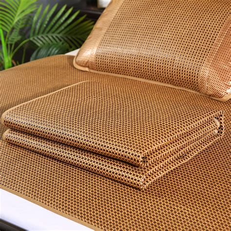 a类竹纤维软凉席批发夏季家用冰丝三件套床单式可折叠水洗空调席-阿里巴巴