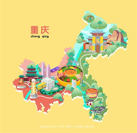重庆景点地图图片
