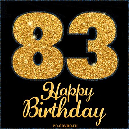 83. Geburtstag Geburtstagswünsche mit Schild und Alter auf Karte ...
