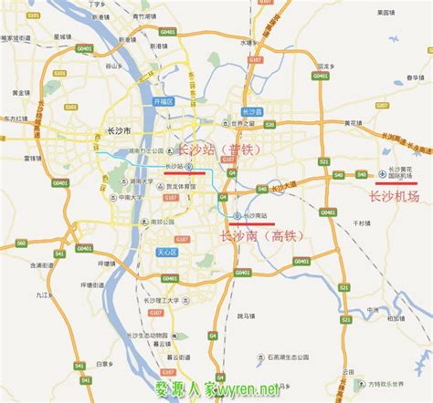 长沙市交通地图 - 中国交通地图 - 地理教师网