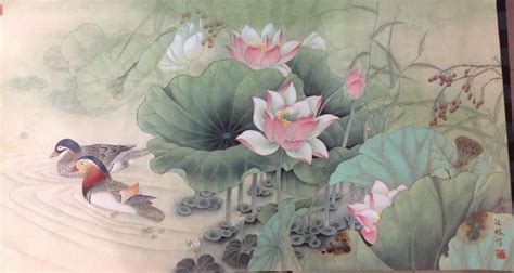 写意风格-荷花30国画经典作品欣赏_张大千-艺术大咖