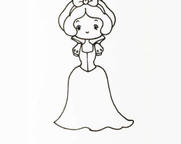 简笔画【可爱白雪公主】的画法-百度经验