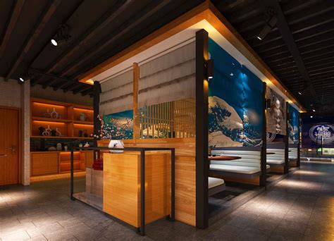 日式寿司料理店装修效果图-杭州众策装饰装修公司
