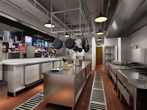 现代餐厅后厨设计 - 效果图交流区-建E室内设计网