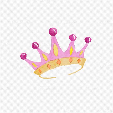 手绘水彩公主皇冠王冠图片素材免费下载 - 觅知网