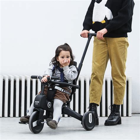playkids儿童三轮车可折叠遛娃神器1-3岁脚踏车超轻轻便三轮推车
