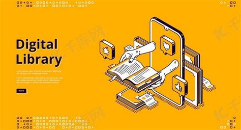 在线图书馆等距着陆页。背景图片免费下载_海报banner/高清大图_千库网(图片编号6258856)