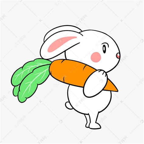 卡通可爱小兔png透明底素材图片免费下载-千库网
