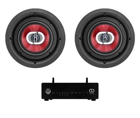 CIC Audio-300系列功放音箱套装（1台2.1声道智能功放、2只300系列Hi-Fi级6.5寸可旋转高音吸顶音箱、1卷白色扁形音箱线、1米专业HDMI线）-华歌