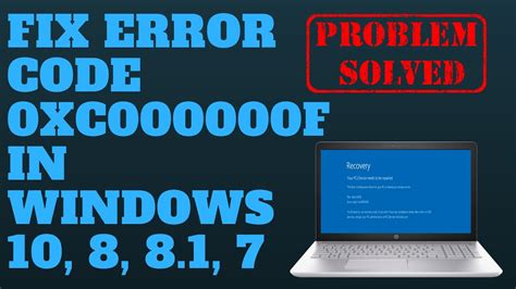 How To Fix Error Code 0xc000000f On Windows 10 - Riset