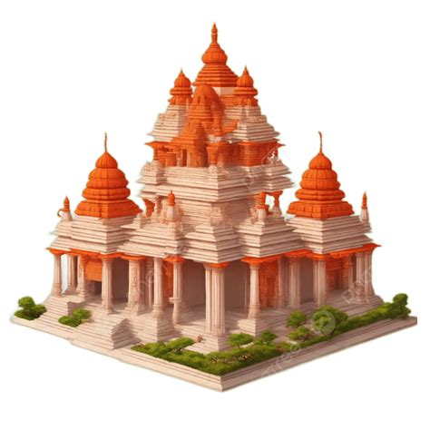 Ram Mandir Illustration Of Temple Ayodhya, Ram Mandir, Temple, Mandir ...