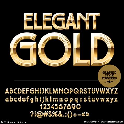 金色字母与数字设计图__其他_广告设计_设计图库_昵图网nipic.com