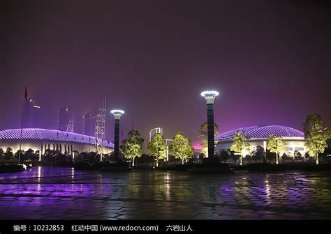 九江市政府广场夜景高清图片下载_红动中国