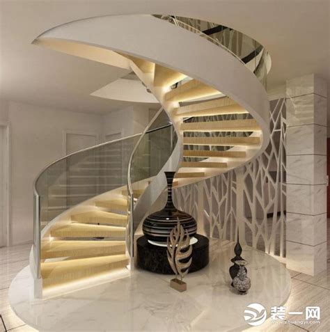 室内混凝土旋转楼梯设计SU模型