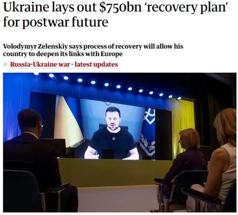 乌克兰称重建需要7500亿美元 并且展示了这张“分包”地图_凤凰网