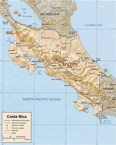 哥斯达黎加政区图 - 哥斯达黎加地图 - 地理教师网