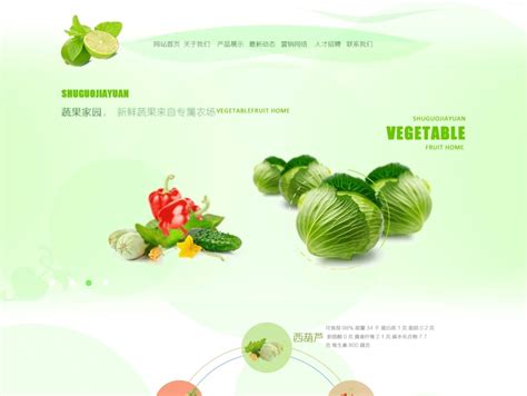 水果蔬菜农产品展示网站模板-17素材网