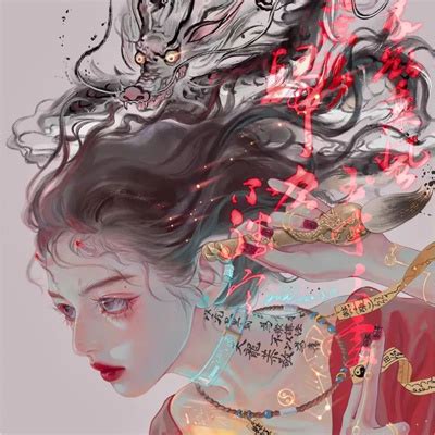 古风油画中国风头像女生