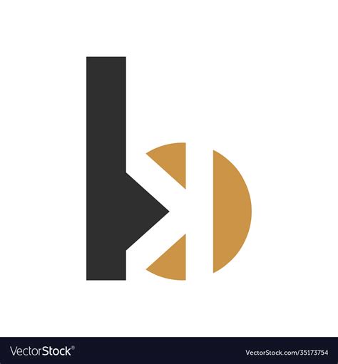Initial letter bk logo or kb design Royalty Free Vector