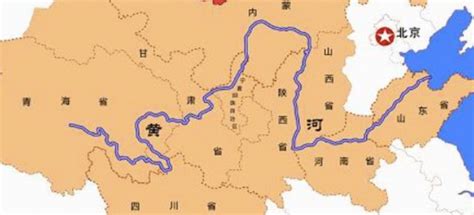 黄河流经地图路线全图，流经青海、四川、甘肃等9个省份（入海口在山东东营） - 其它 - 旅游攻略