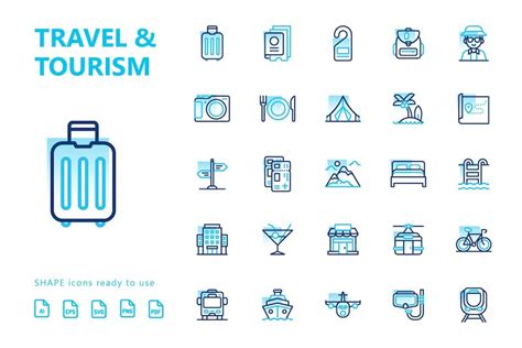 旅行类icon矢量图标设计AI其他设计素材海报模板免费下载-享设计